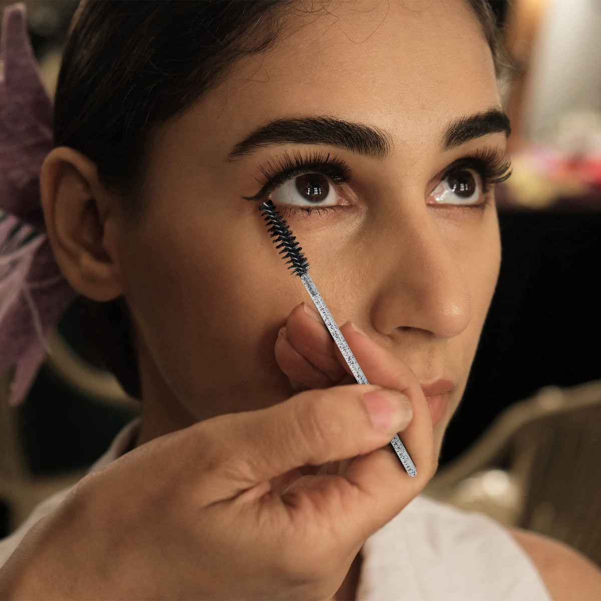Tbestmax mascara wands displayed with beauty tools