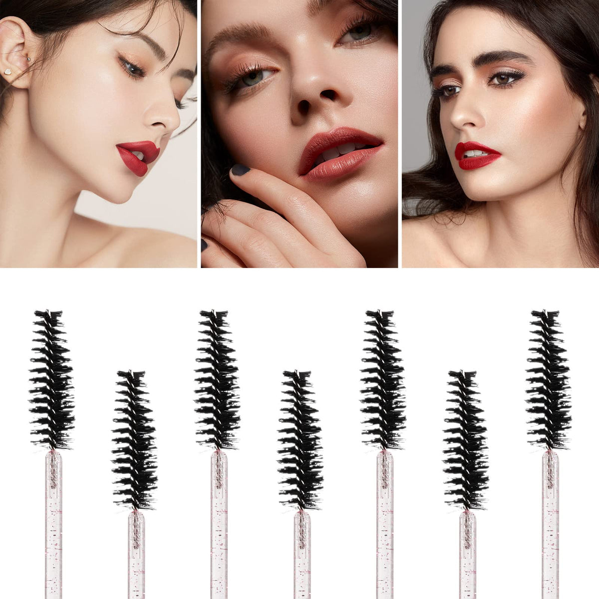 Tbestmax mascara wands displayed with beauty tools