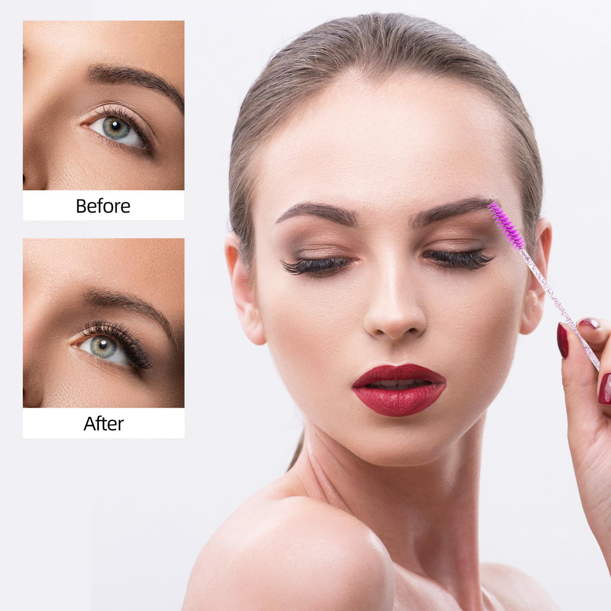 Tbestmax mascara wands showing flexible brush head