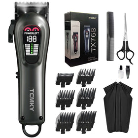 TCMKY Hair Clippers front view with LED display