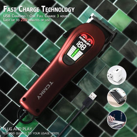 TCMKY Hair Clippers in use for beard trimming