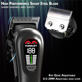 TCMKY Hair Clippers in use with auxiliary lighting