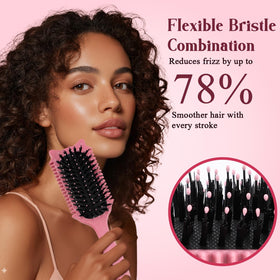 Tcsxady Curly Hair Brush demonstrating use on curly hair