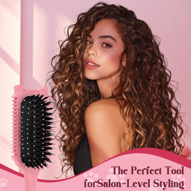 Tcsxady Curly Hair Brush on a bathroom counter