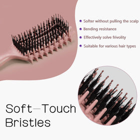 Tcsxady Curly Hair Brush showing hollow ventilation design