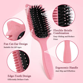 Tcsxady Curly Hair Brush with packaging