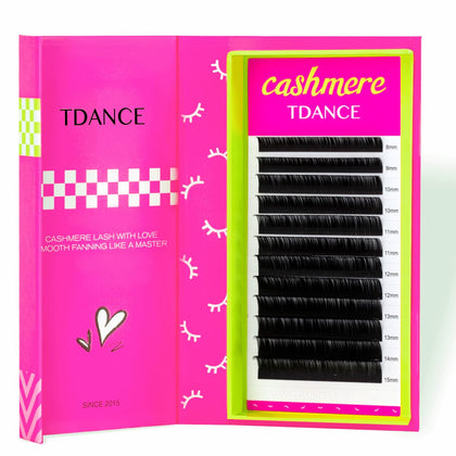 TDANCE Cashmere Lash Extensions front view with packaging