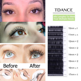 TDANCE Eyelash Extensions in packaging with product details