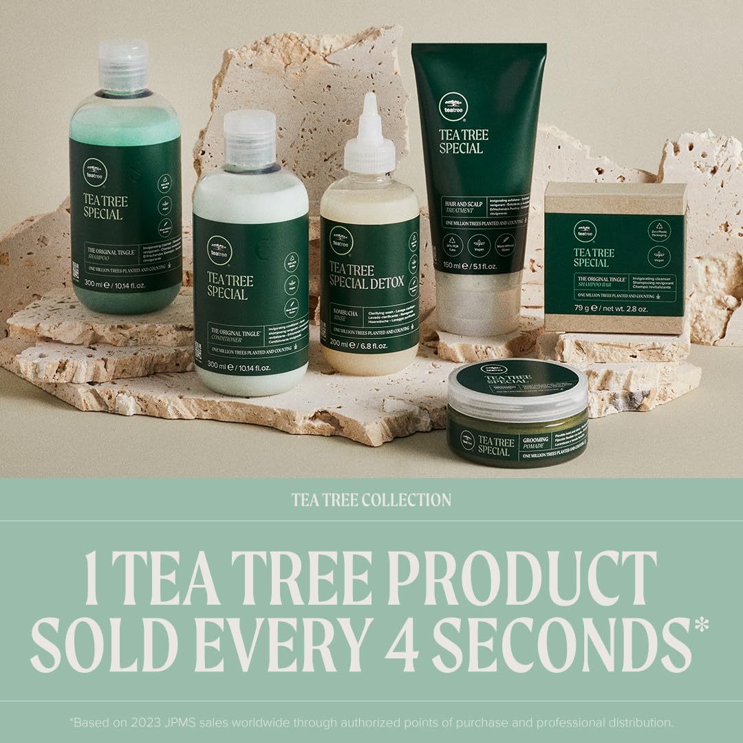Tea Tree Firm Hold Gel with mint and tea tree leaves