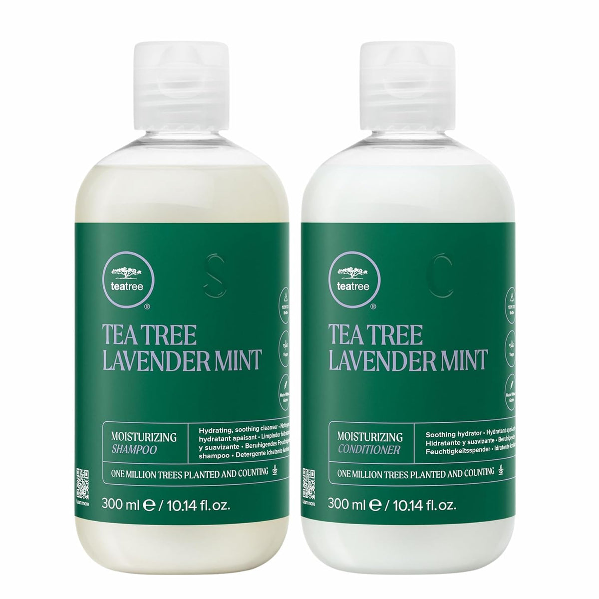 Tea Tree Lavender Mint Shampoo and Conditioner Duo Set front view
