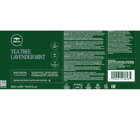 Tea Tree Lavender Mint Shampoo and Conditioner Duo Set with lavender and mint leaves