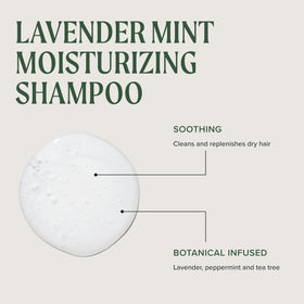 Tea Tree Lavender Mint Shampoo in a bathroom setting