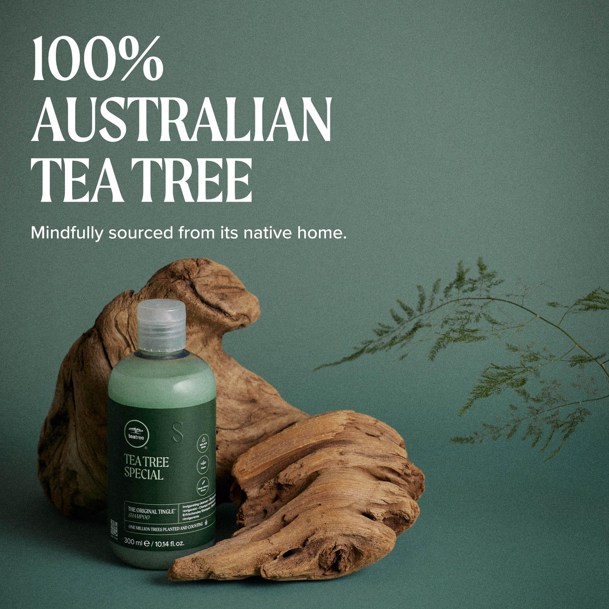 Tea Tree Special Shampoo refill pouch next to the bottle