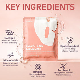 TEAWOO Bio-Collagen Facial Mask application on a model