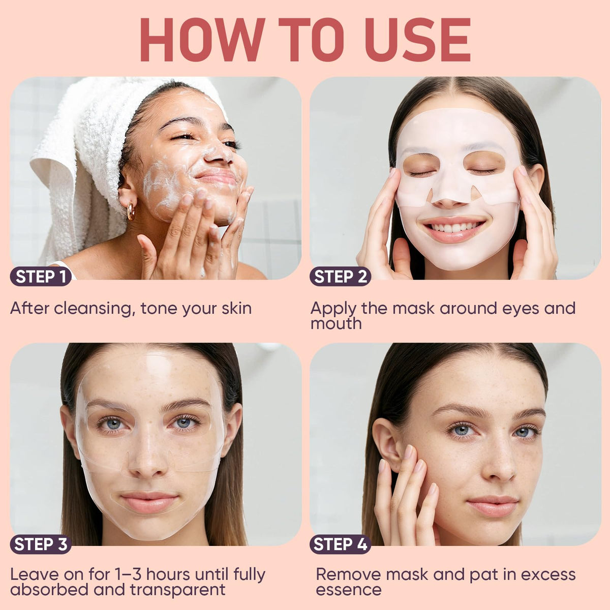 TEAWOO Bio-Collagen Facial Mask in use at night