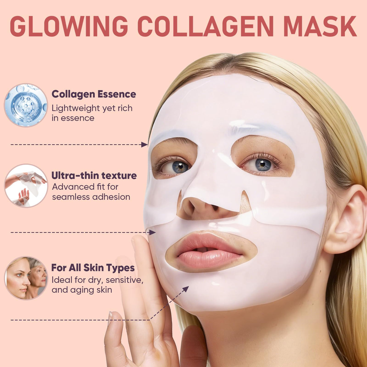 TEAWOO Bio-Collagen Facial Mask opened with sheets visible