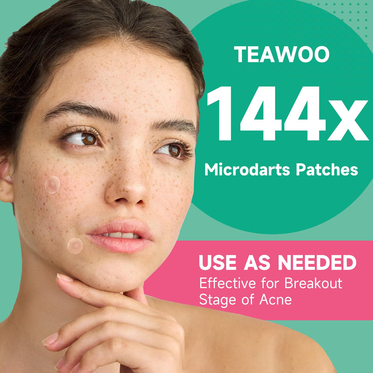 TEAWOO Microdart Acne Patches with ingredients list