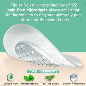 TEAWOO Microdart Pimple Patches application on skin