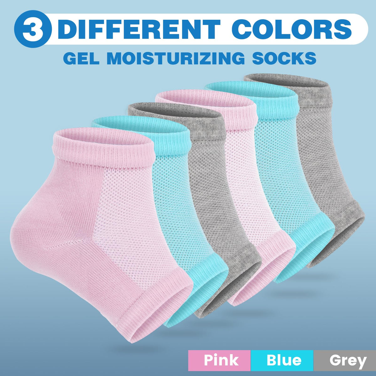 TEAWOO moisturizing socks in use on feet