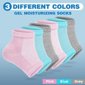TEAWOO moisturizing socks in use on feet