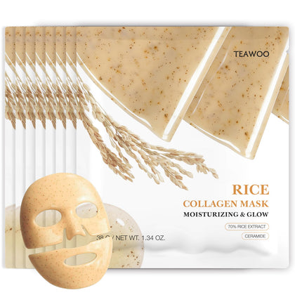 TEAWOO Rice Deep Collagen Face Mask packaging front view