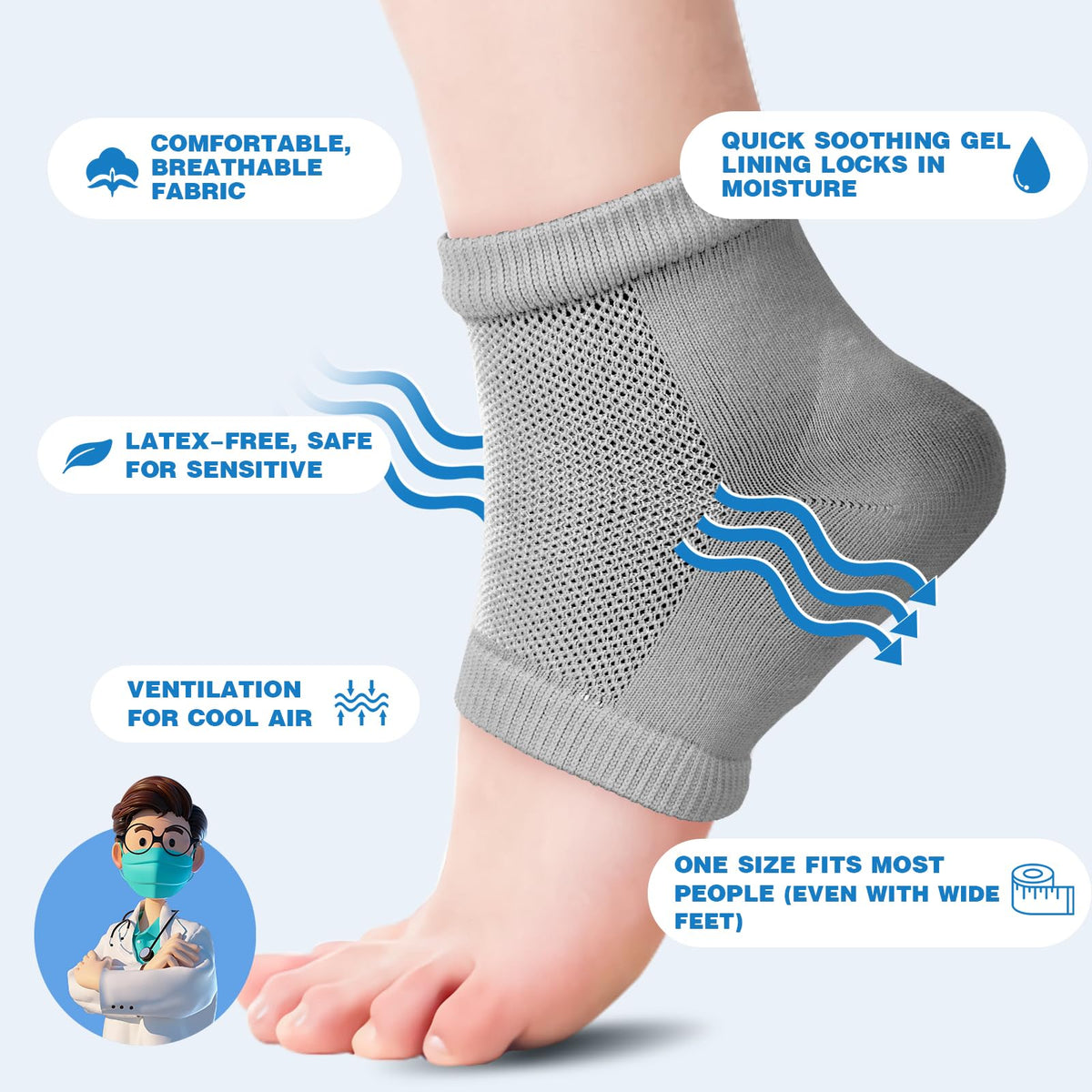 TEAWOO socks showing soft fabric and toeless design