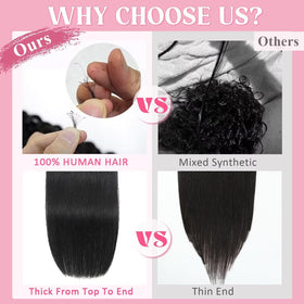 Tebelove Clip in Hair Extensions styled in hair