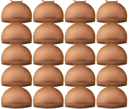 Teenitor 20 Pack Brown Wig Caps front view