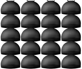 Teenitor 20Pcs Black Wig Cap front view with packaging