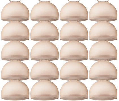 Teenitor 20Pcs nude wig caps front view
