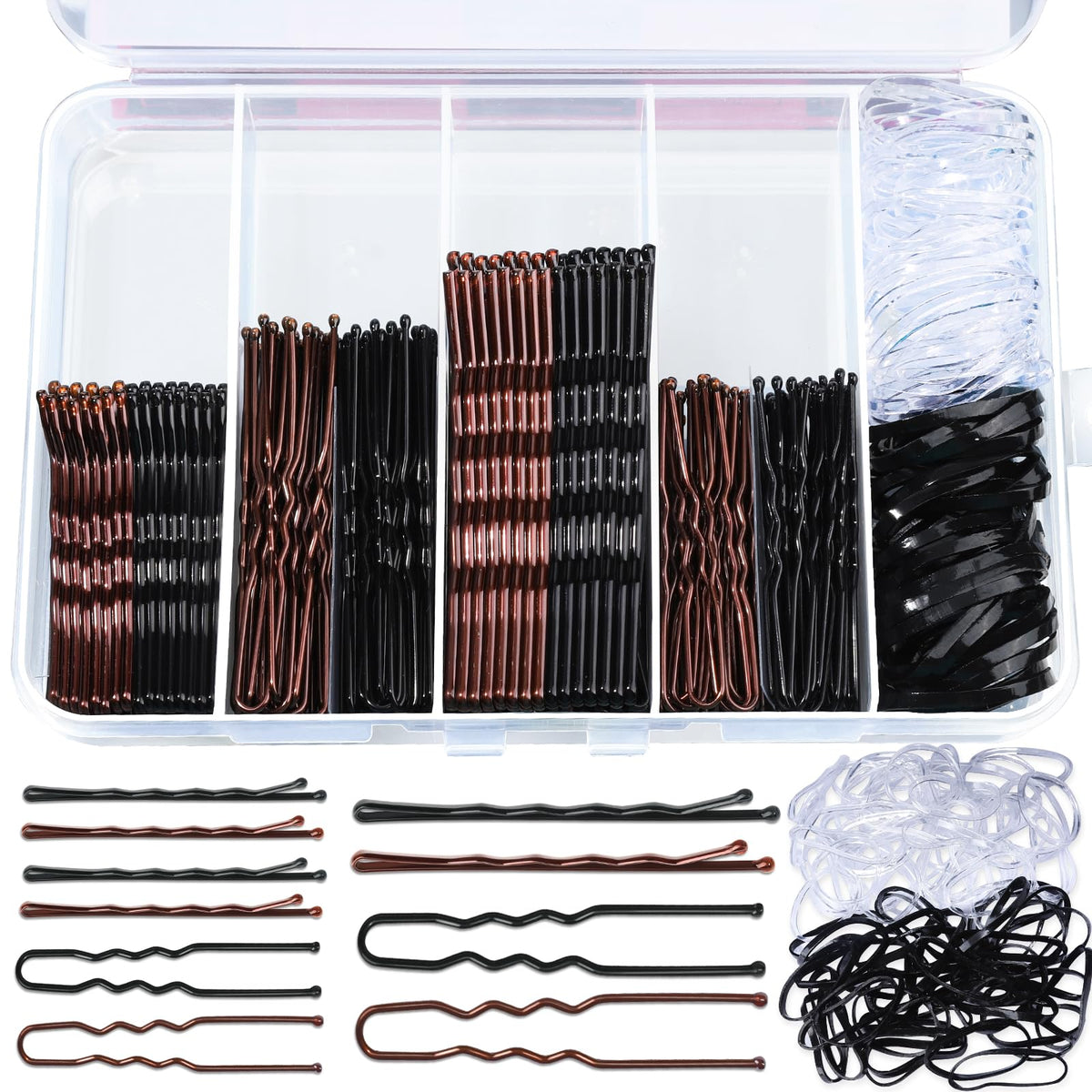 Teenitor 300pcs Bobby Pins and Hair Pins Set front view
