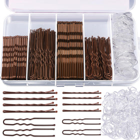 Teenitor 300pcs Bobby Pins Kit front view with assorted pins