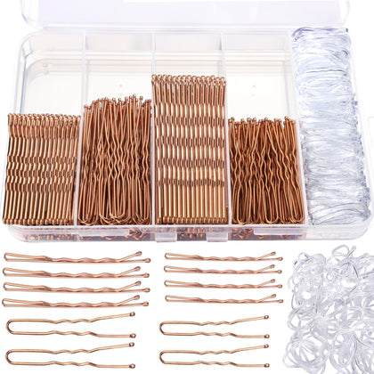 Teenitor 300pcs Rose Gold Hair Pins Set front view