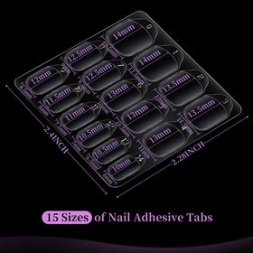 Teenitor adhesive tabs showing different sizes
