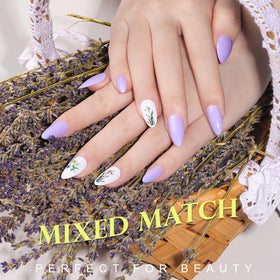 Teenitor almond press on nails displayed in packaging
