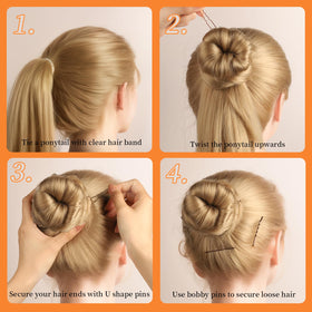 Teenitor bobby pins in natural hair setting