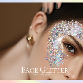 Teenitor Body Glitter Gel applied on hair