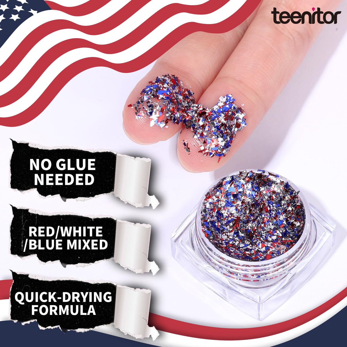 Teenitor Body Glitter Gel compact jar with airtight seal