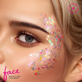 Teenitor Body Glitter Gel in use at a festival