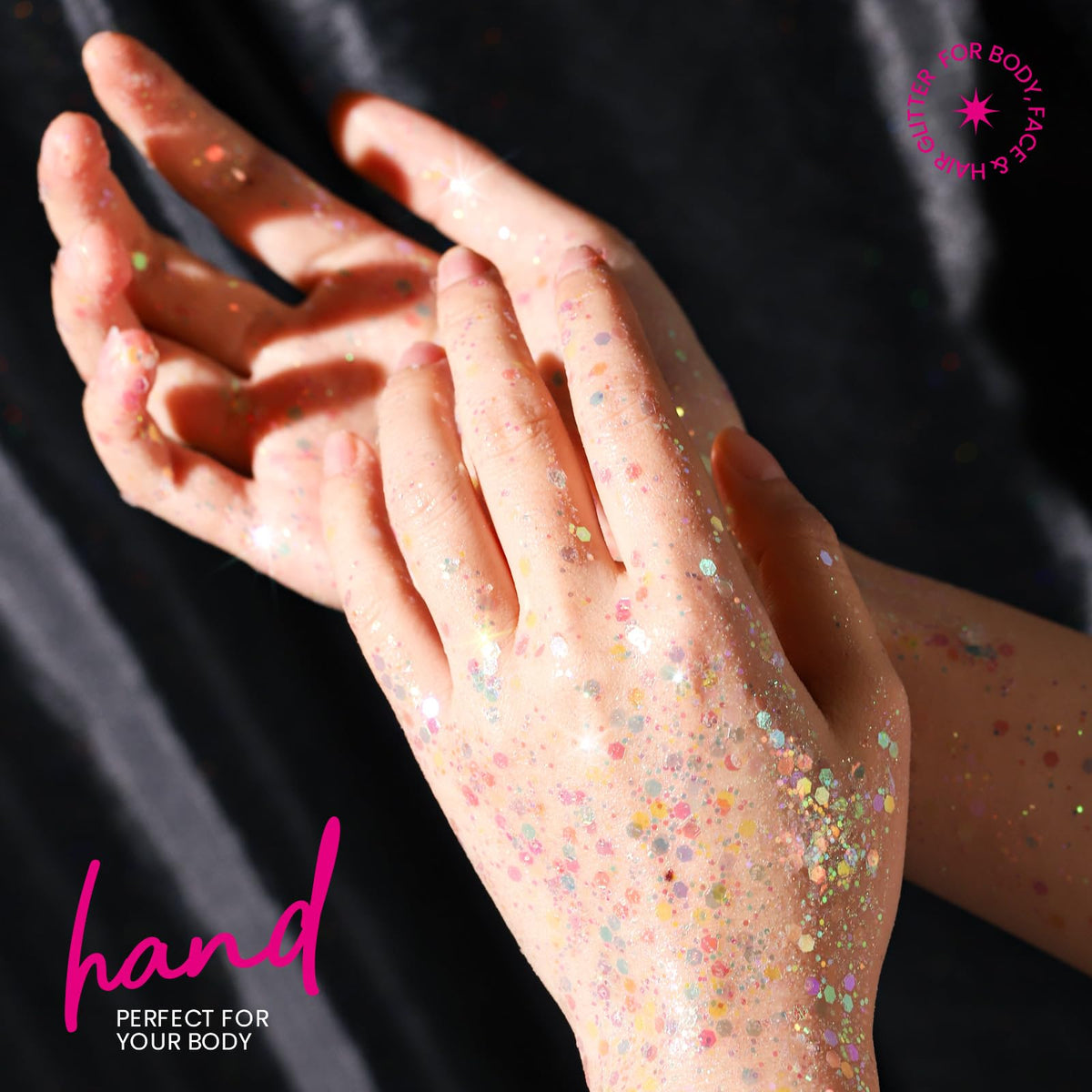 Teenitor Body Glitter Gel packaging with glitter effect