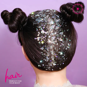 Teenitor Body Glitter Gel showing iridescent effect