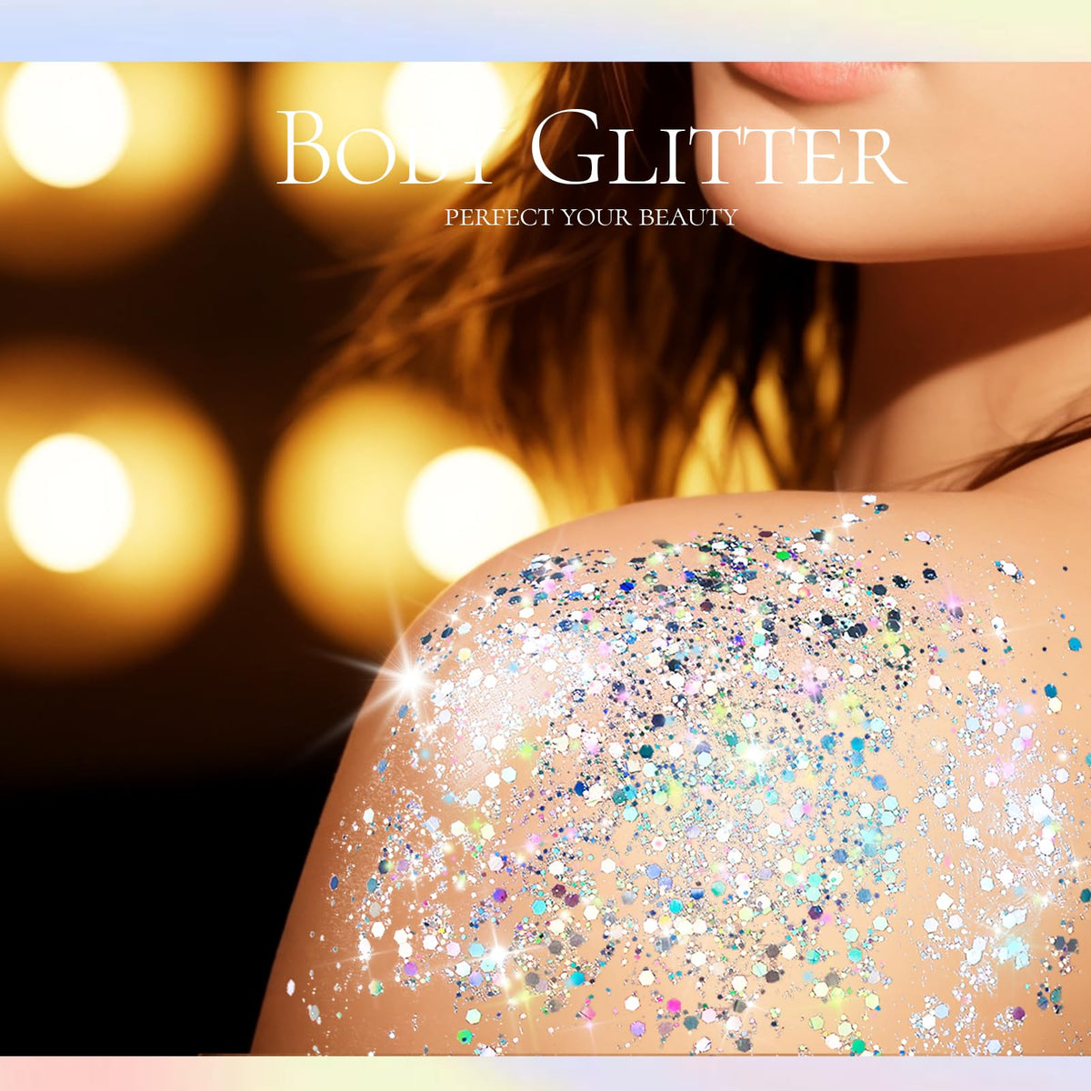 Teenitor Body Glitter Gel used on face for makeup
