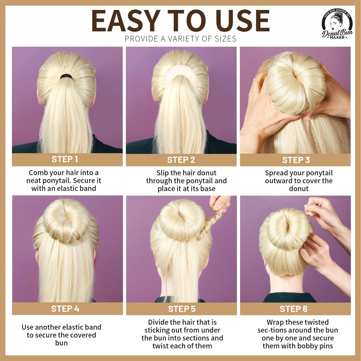 Teenitor bun shaper set packaging and contents