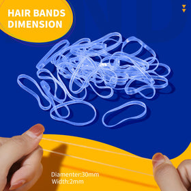 Teenitor Clear Elastic Hair Bands displayed on a table