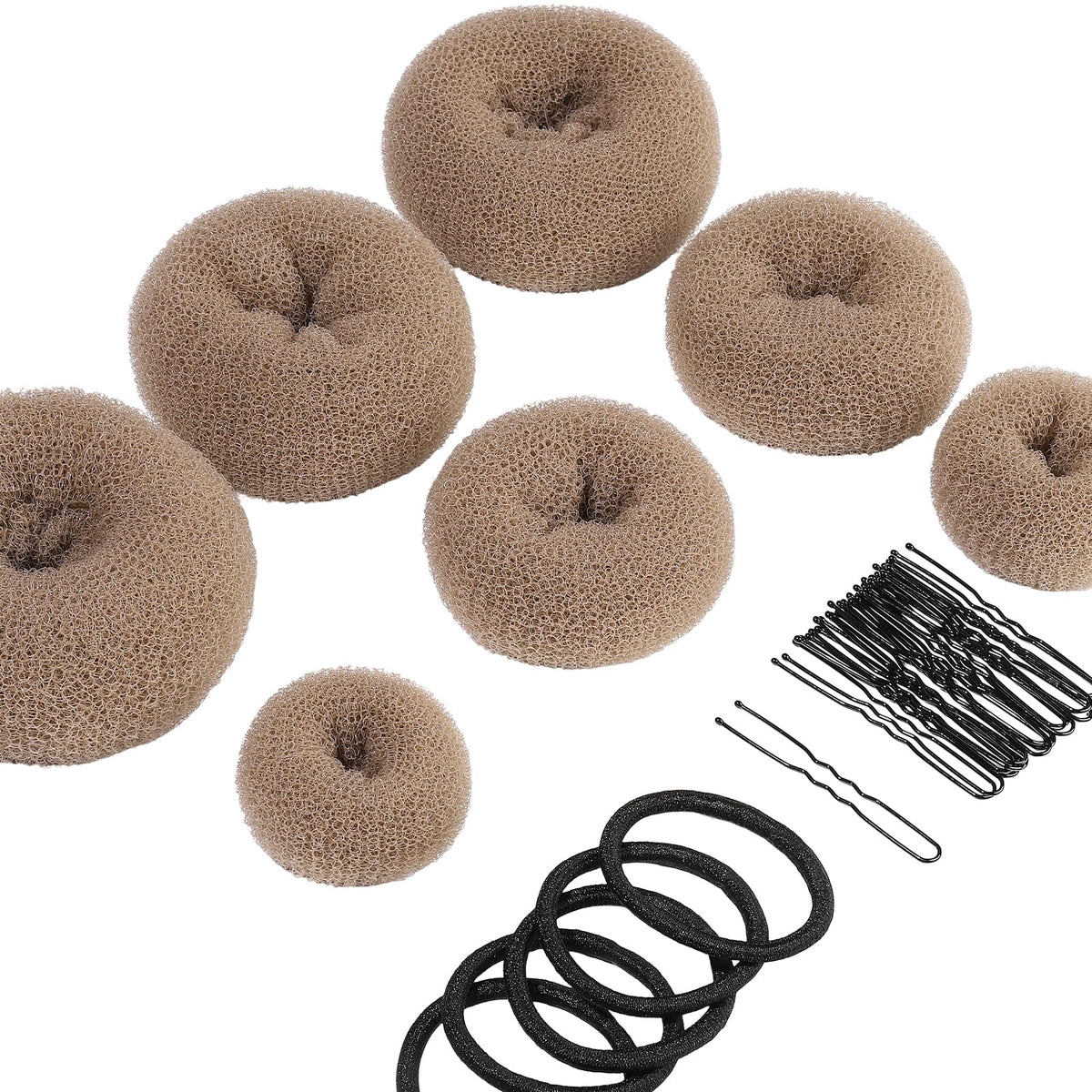 Teenitor Donut Hair Bun Maker Set tan colour front view