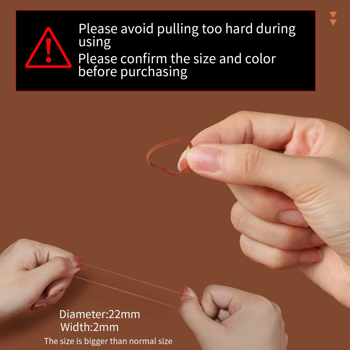 Teenitor Elastic Hair Bands light brown close-up of hair ties