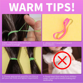 Teenitor Elastic Ties Hair Bands assorted colours on a flat surface