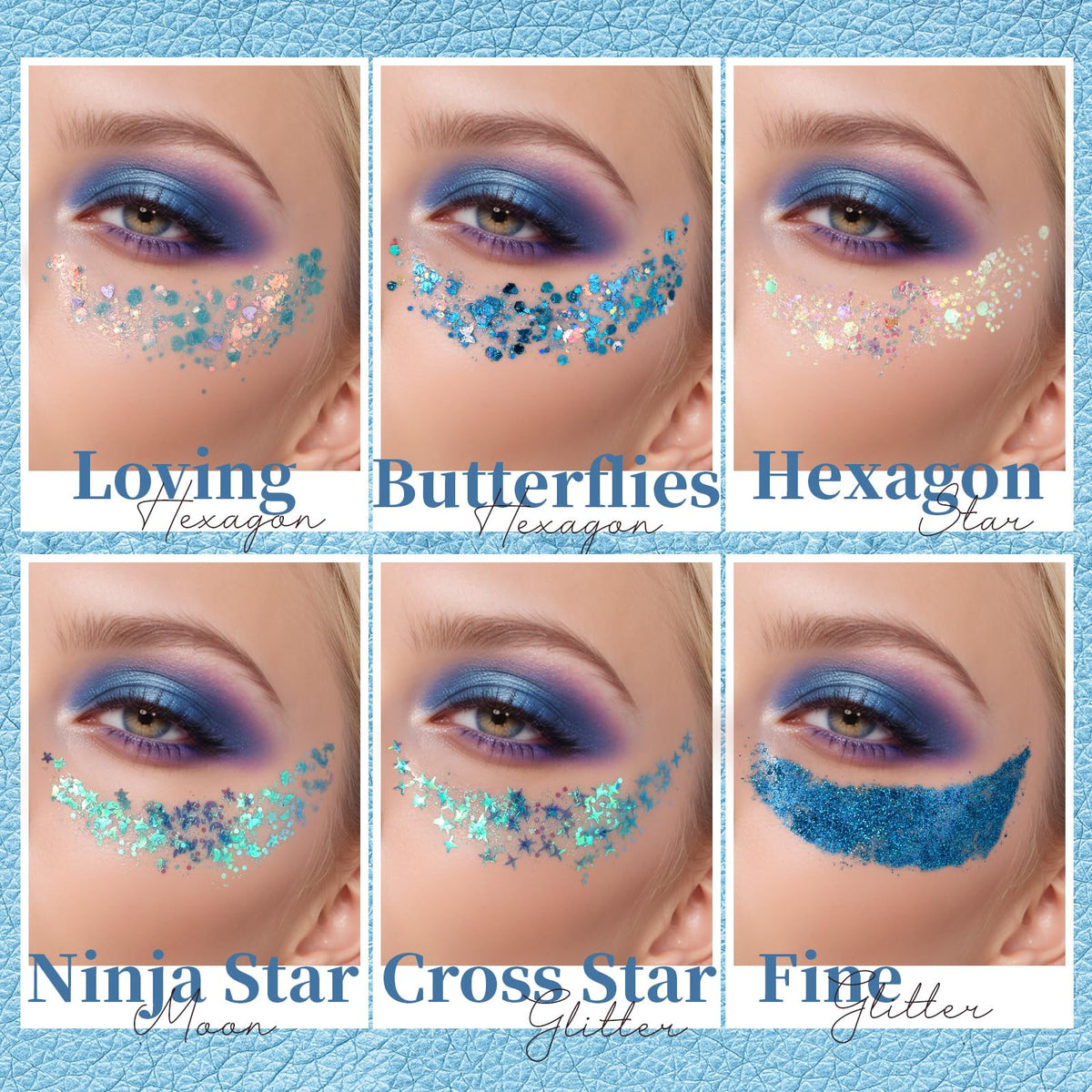 Teenitor Face & Body Glitter Gel blue close-up of texture
