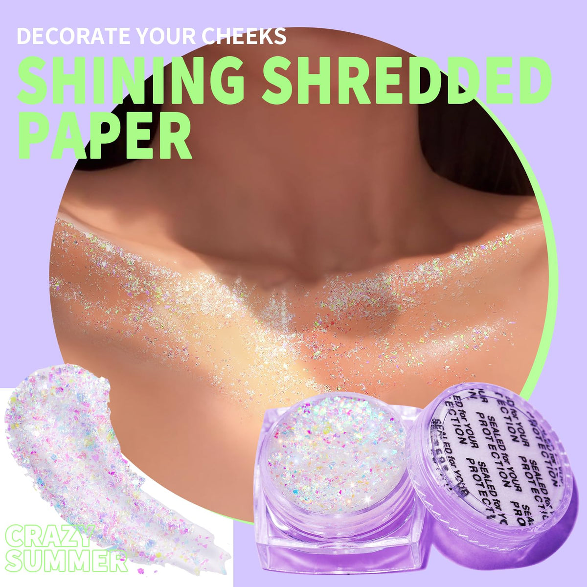 Teenitor Face Glitter Gel in use at a themed party