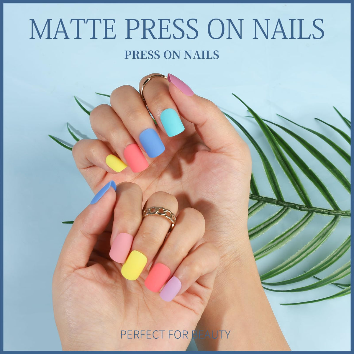 Teenitor French tip press on nails display